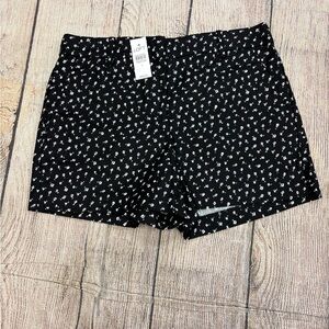NWT LOFT Black Floral Women's Shorts inseam 4”